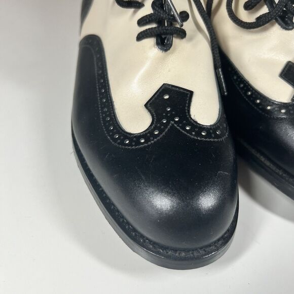 FootJoy Classics Vintage wingtip Leather Soft Spike Golf Shoes womens Size 7B R - Picture 4 of 10